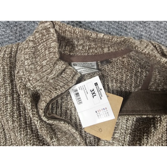 Mountain Warehouse‎ XXL 1/4 Zip Chuncky Knit Jumper Sweatshirt Size Sweater - Picture 5 of 8